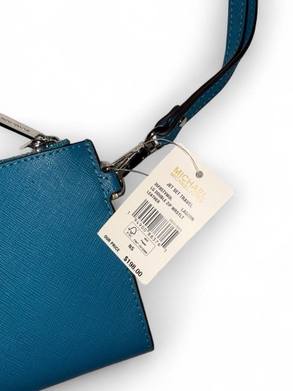 Michael Kors Teal Saffiano Wristlet Clutch - Picture 5 of 6